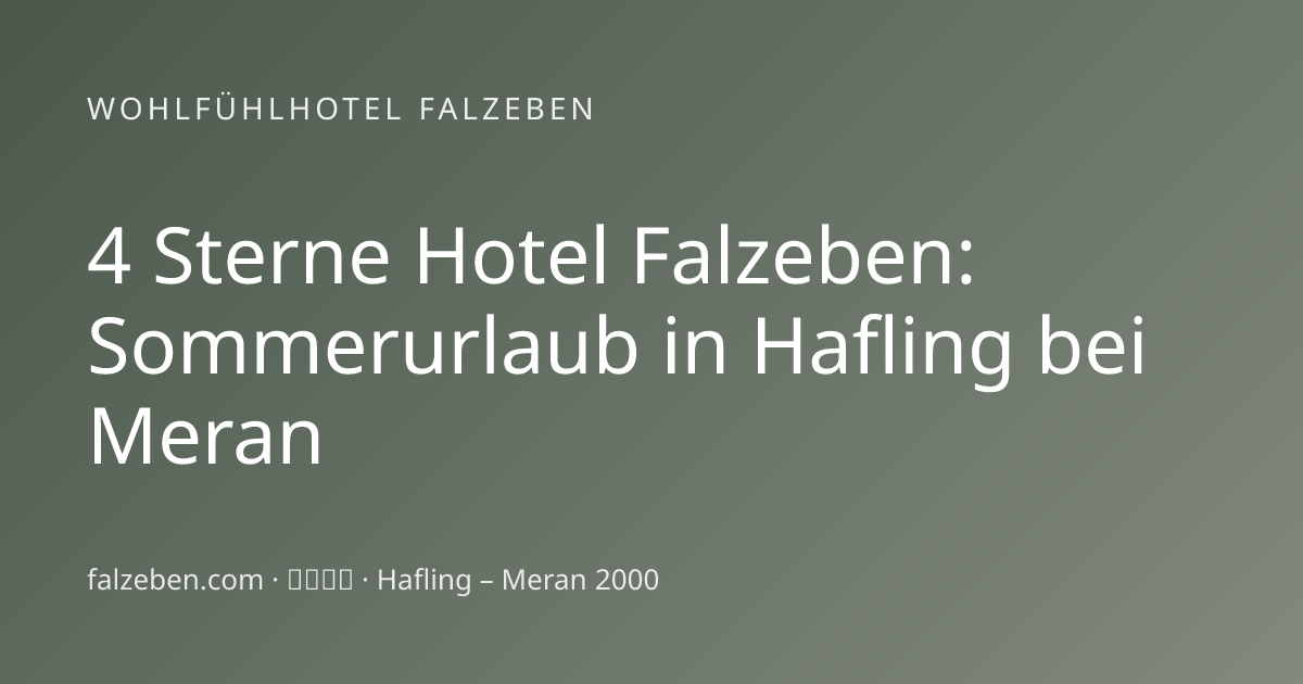 Hotel Falzeben